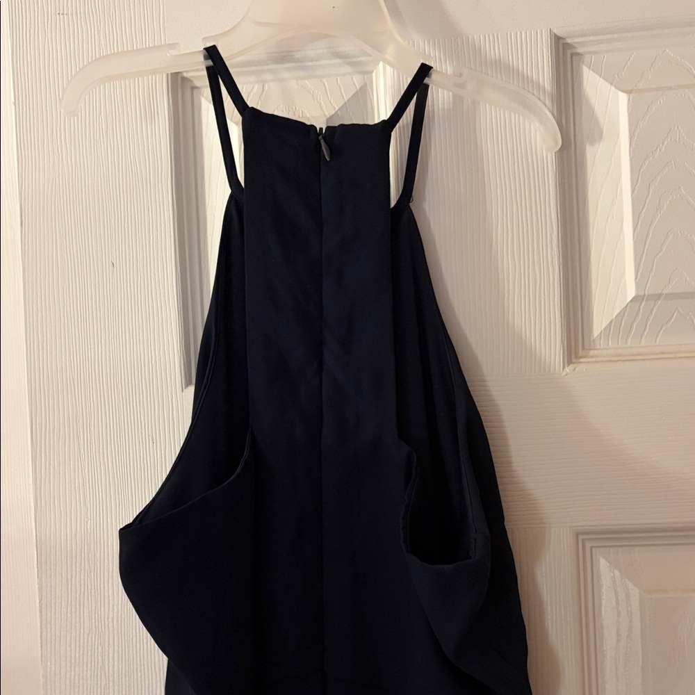 Lulu's Navy Halter Neck Dress - Picture 6 of 7